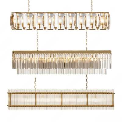 现代水晶吊灯3D模型下载